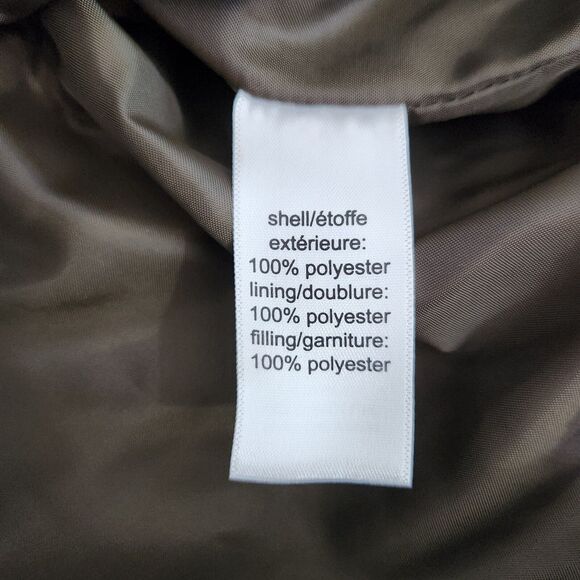 Maurices Green Long Quilted Belted Jacket Winter Puffer Coat Medium Snap Closure - Picture 4 of 8